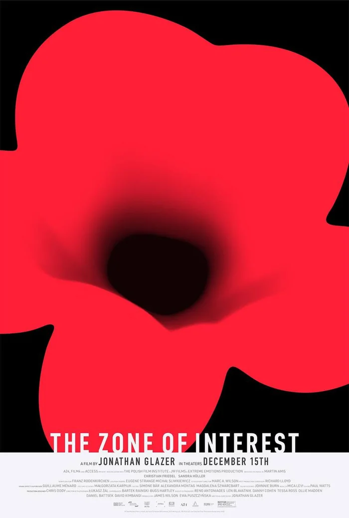 The Zone of Interest theatrical poster, Flower design, red