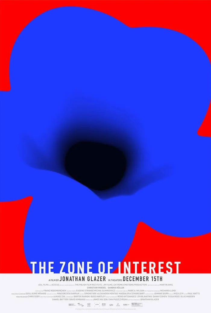 The Zone of Interest theatrical poster, Flower design, blue